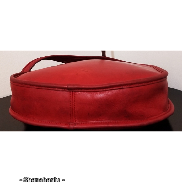 Coach RARE VTG 9034 Red Leather Ergo Flap Bag 💋 - Picture 10 of 13
